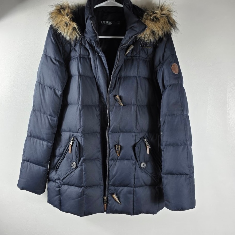 Ralph Lauren‎ Down  Navy Puffer RN# 41381 Toggle Hood S